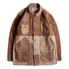 FUNDAMENTAL PATCHWORK COVERALL JACKET RINSE-BEIGE