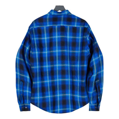 4SDESIGN QUILTED BD SHIRT-BLUE