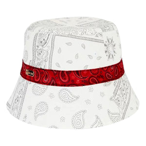 FORKICKS PAISLEY REFLECTIVE BUCKET HAT-WHITE