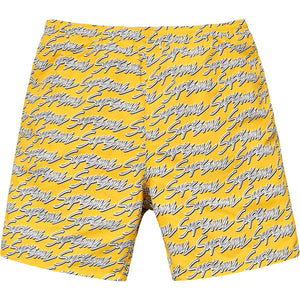 SUPREME SIGN SCRIPT LOGO WATER ST-YELLOW
