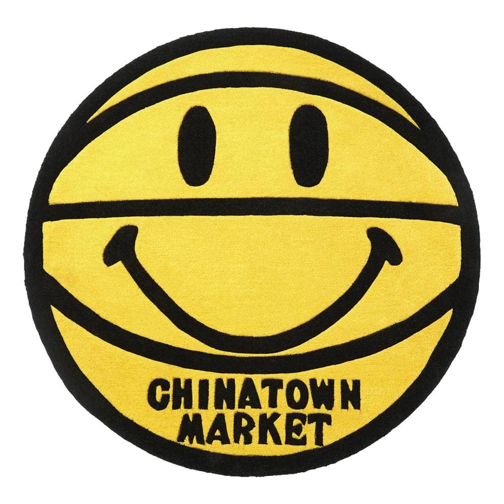 CHINA TOWN MARKET SMILEY BASKETBALL RUG-YELLOW