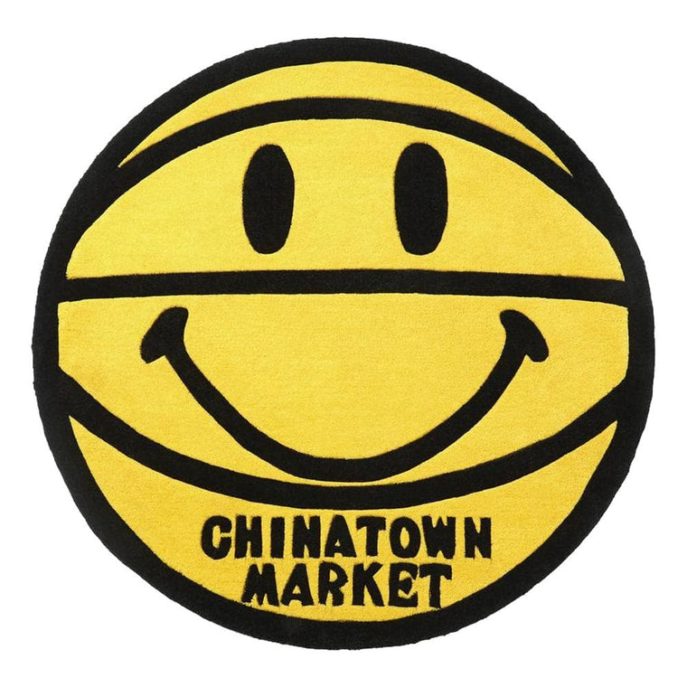 CHINA TOWN MARKET SMILEY BASKETBALL RUG-YELLOW