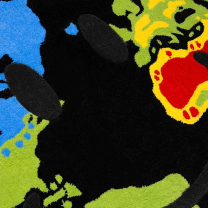 CHINA TOWN MARKET SMILEY RUG WESTERN HEMISPHERE-BLACK