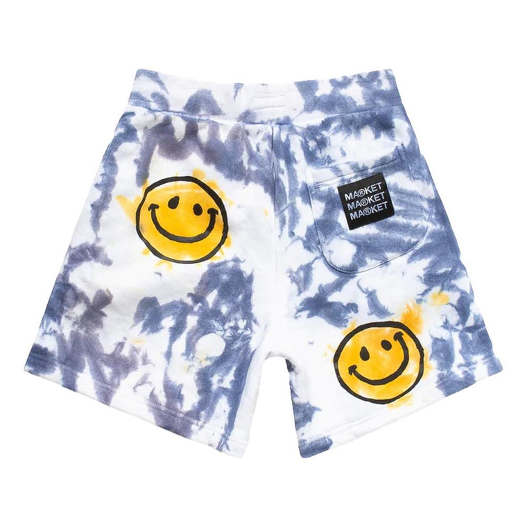 CHINA TOWN MARKET SMILEY SUN DYE SWEATSHORTS-BLUE