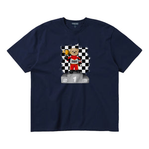 PARADISE YOUTH CLUB STONED BEAR CHAMP TEE-NAVY