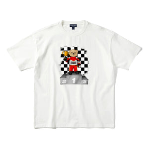 PARADISE YOUTH CLUB STONED BEAR CHAMP TEE-WHITE