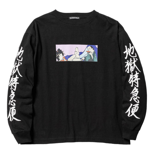 FLAGSTUFF "地獄特急便" STYLE1 L/S TEE-BLACK