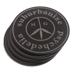 Mister Green SUBURBANIZE PSYCHEDELIA BONG COASTER (4 PACK)-BLACK