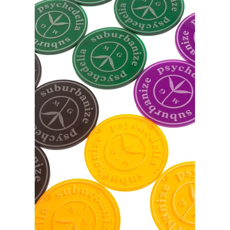 Mister Green SUBURBANIZE PSYCHEDELIA BONG COASTER (4 PACK)-GREEN