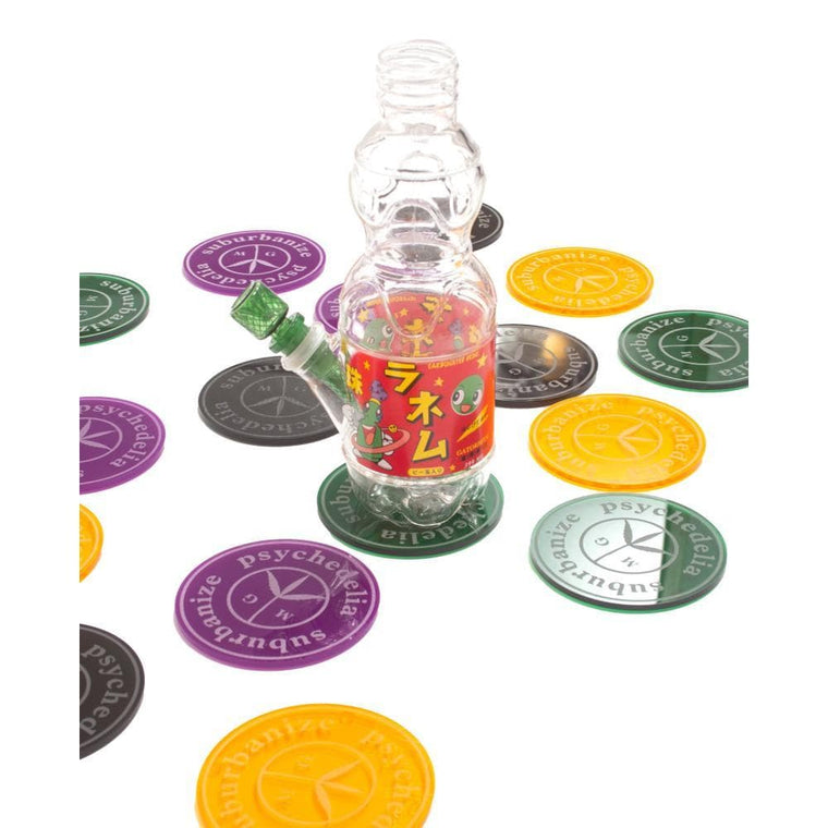 Mister Green SUBURBANIZE PSYCHEDELIA BONG COASTER (4 PACK)-GREEN