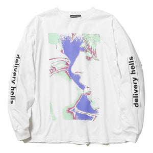FLAGSTUFF "SUCK" L/S TEE-WHITE