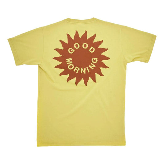 GOOD MORNING TAPES SUN LOGO SS TEE-SUNFLOWER