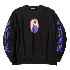 FLAGSTUFF "地獄特急便" SWEAT-BLACK