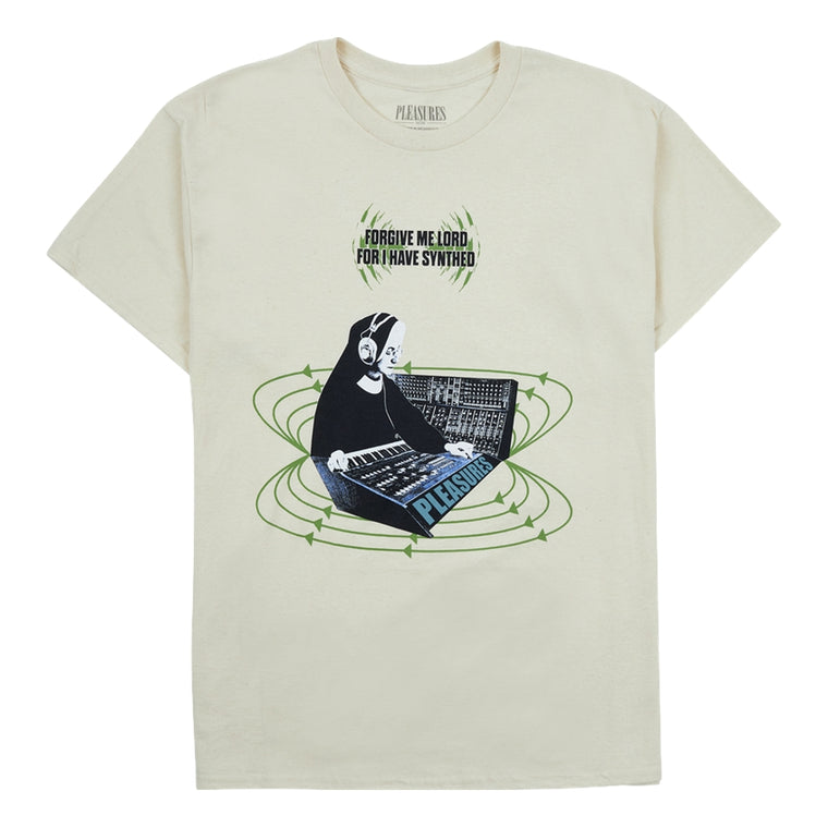 PLEASURES SYNTH T-SHIRT-NATURAL