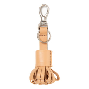 HOBO TASSEL KEY RING COW LEATHER-BEIGE
