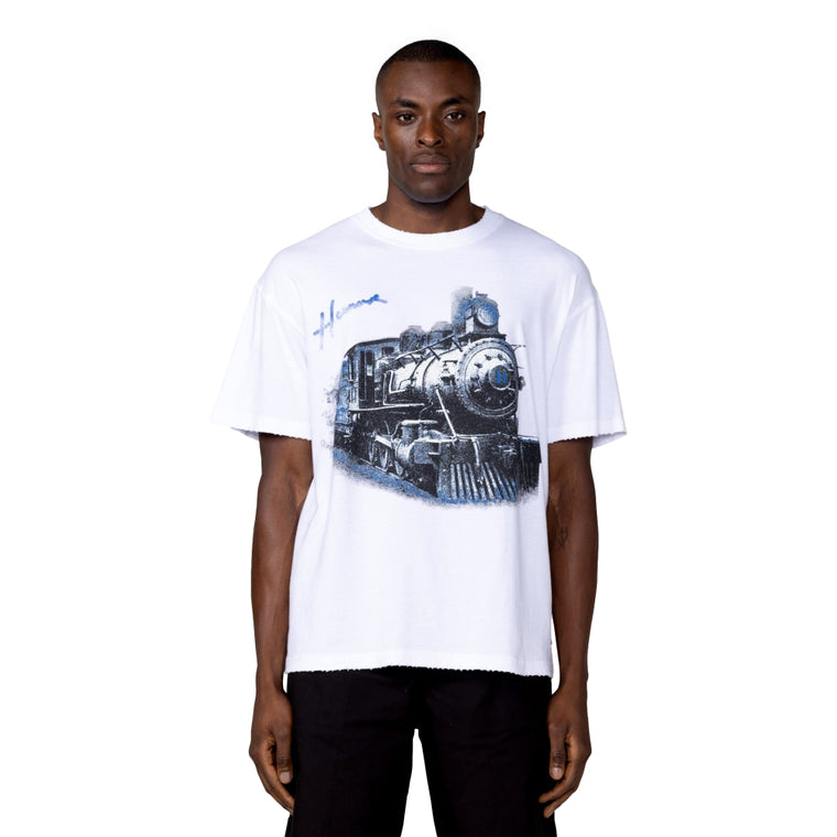 HONOR THE GIFT TRAIN GRAPHIC SS TEE-WHITE