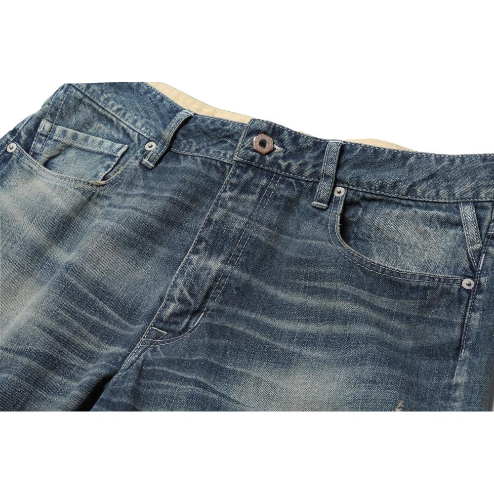 ROTOL TWIST 6POCKETS DENIM-DAMAGE-INDIGO