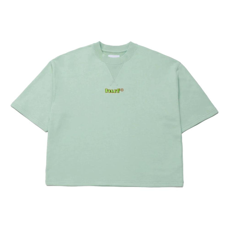 HUF WOMEN'S VARSITY S/S FRENCH TERRY TOP-MINT