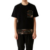 WHITE MOUNTAINEERING WAVE CAMOUFLAGE PRINTED CONTRASTED T-SHIRT-BLACK