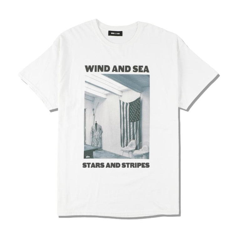WIND AND SEA WDS STARS AND STRIPES TEE-WHITE