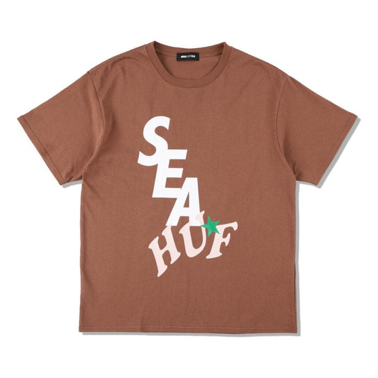 WIND AND SEA HUF × WDS SOLID AND TIE DYE TEE-BROWN