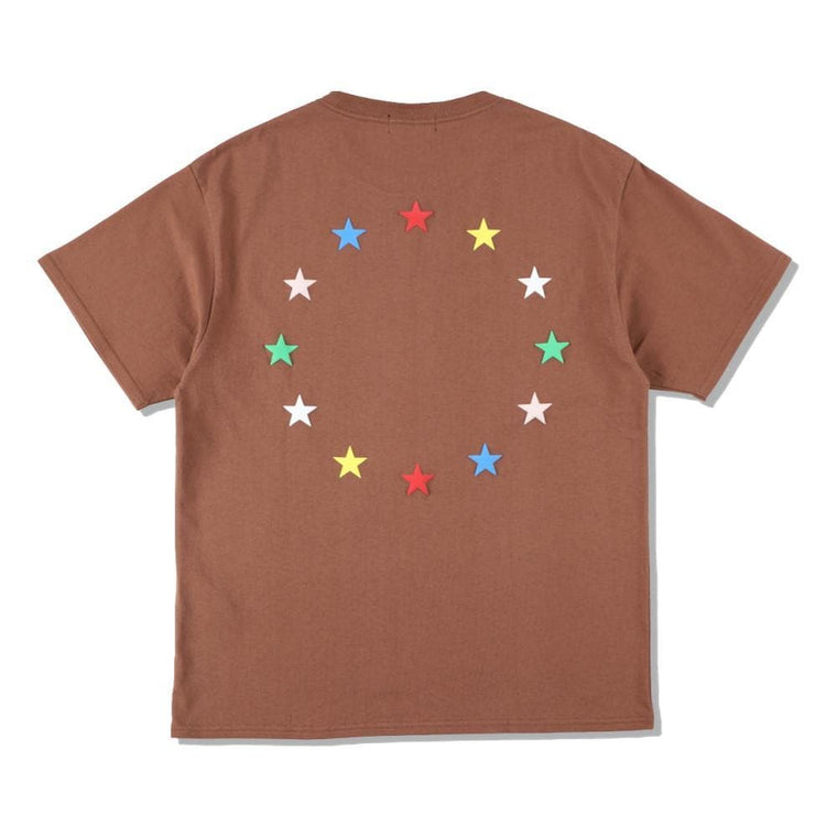 WIND AND SEA HUF × WDS SOLID AND TIE DYE TEE-BROWN