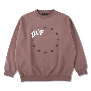 WIND AND SEA HUF × WDS  CREW SWEAT-BROWN