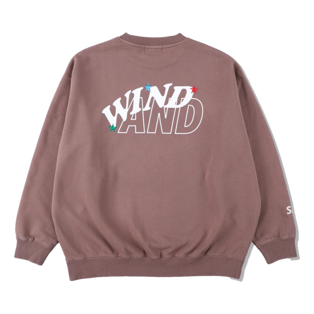 WIND AND SEA HUF × WDS  CREW SWEAT-BROWN