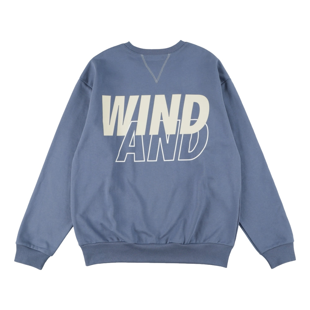 WIND AND SEA BIG SEA CREWNECK-B.BLUE CREAM - Popcorn Store