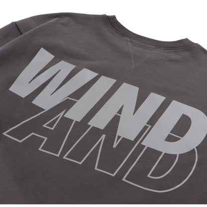 WIND AND SEA BIG SEA CREWNECK-CHARCOAL TAUPE