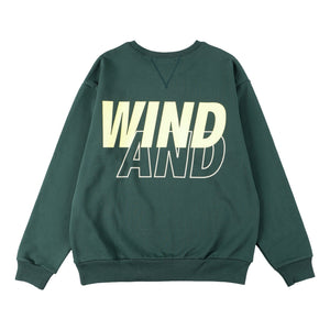 WIND AND SEA BIG SEA CREWNECK-GREEN LEMON