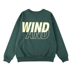 WIND AND SEA BIG SEA CREWNECK-GREEN LEMON
