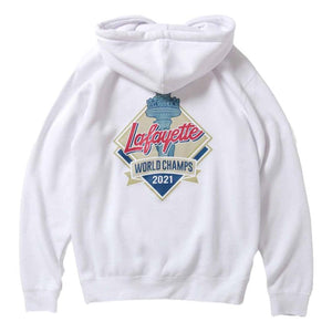 LAFAYETTE WORLD CHAMPS 2021 LF LOGO HOODED SWEATSHIRT-WHITE