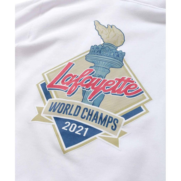 LAFAYETTE WORLD CHAMPS 2021 LF LOGO HOODED SWEATSHIRT-WHITE