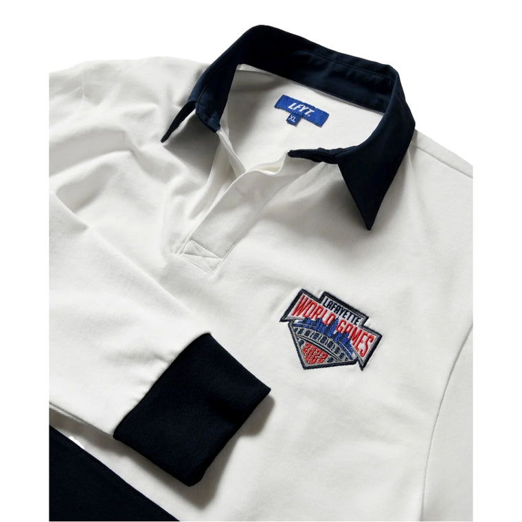 LAFAYETTE WORLD GAMES RUGBY SHIRT-WHITE