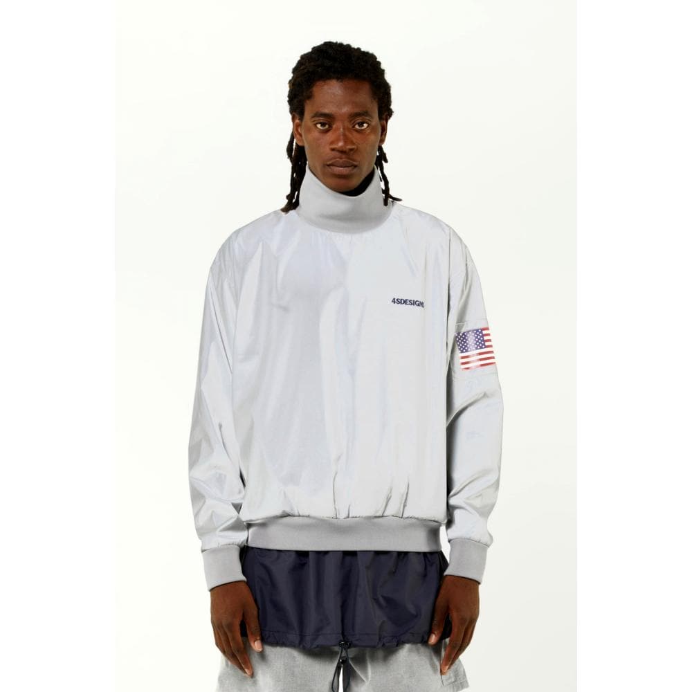 4SDESIGN WOVEN CREWNECK-GREY