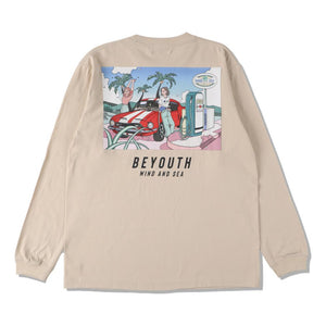 WIND AND SEA YOSHIFUKU HONOKA x WDS L/S TEE (GIRL)-BEIGE